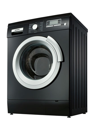 black washing machine